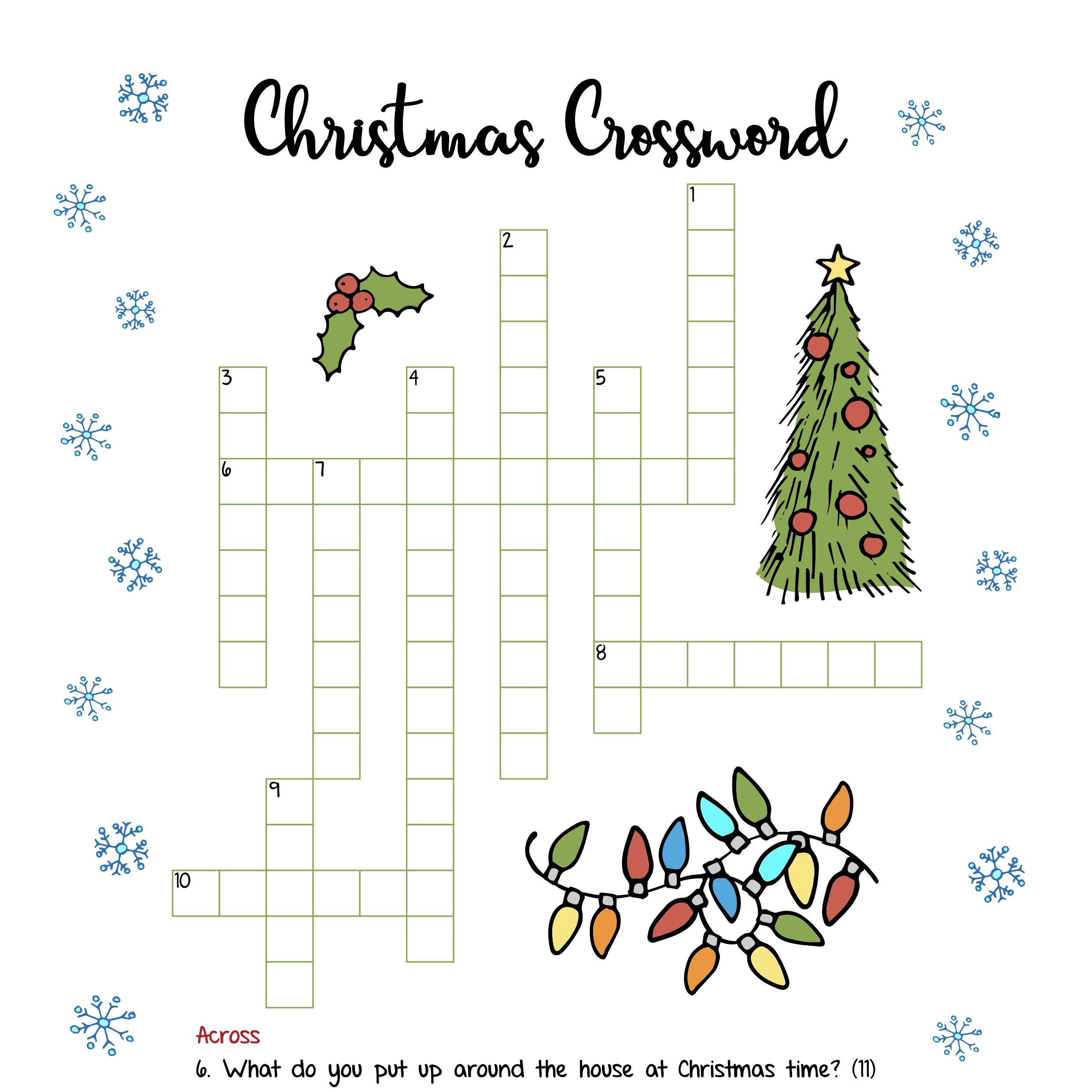 Free Christmas Printables – Crossword | Mama Geek with Free Christmas Printable Crossword Puzzles