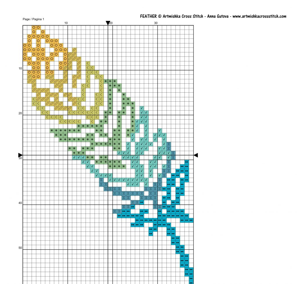 Free Cross Stitch Pattern Feather – Artmishka Cross Stitch pertaining to Free Printable Cross Stitch Pattern