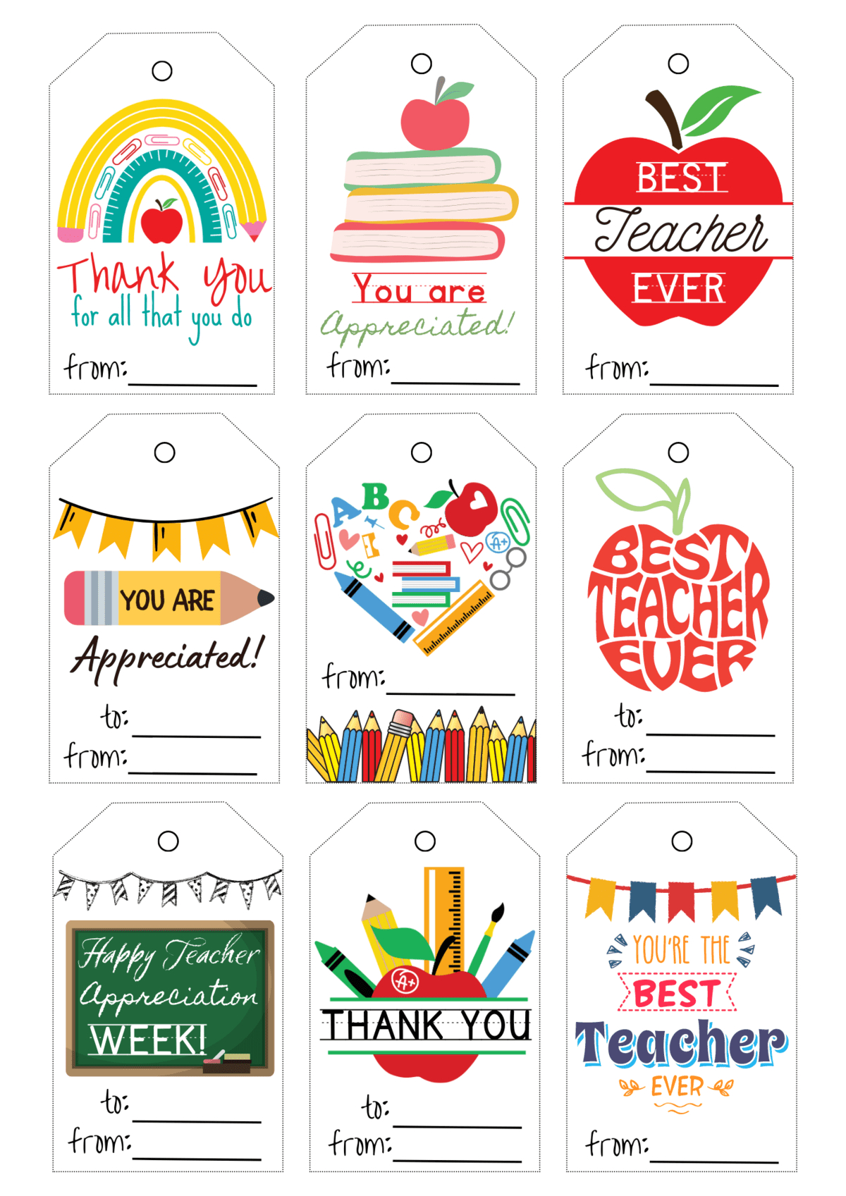 Free Free Printable Thank You Gift Tags For Teachers, Download pertaining to Free Teacher Appreciation Printable Tags