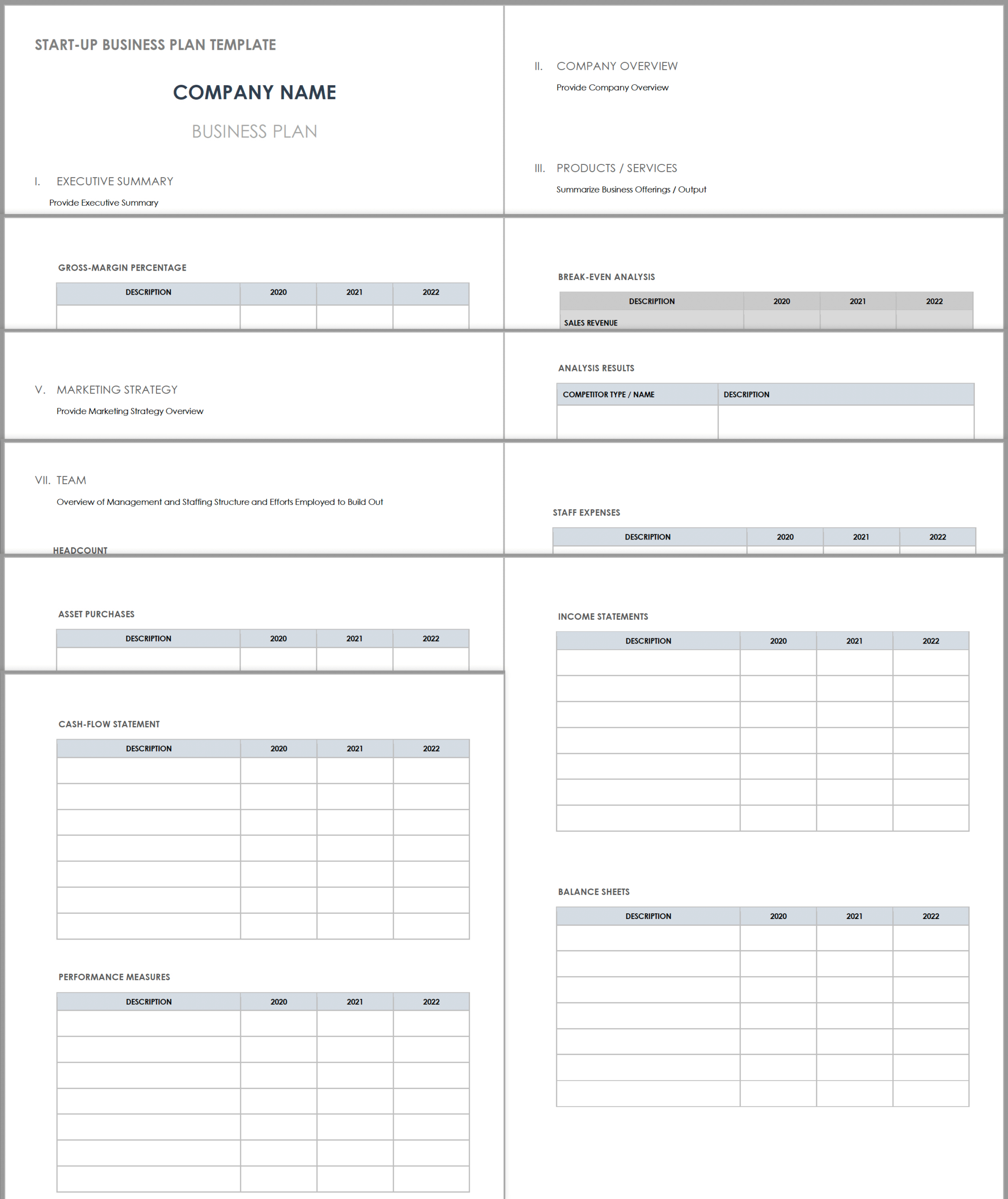 Free Pdf Business Plan Templates | Smartsheet with regard to Pdf Printable Business Plan Template