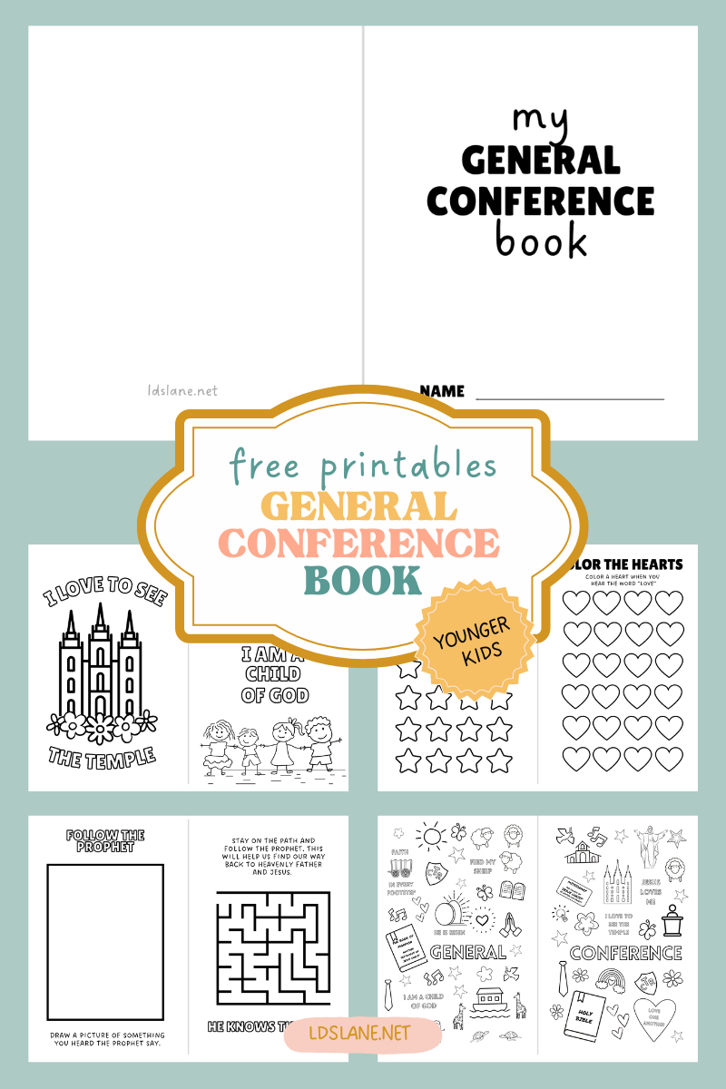 Free Printable 2025 General Conference Activity Book For Children in Free Printable General Conference Packets
