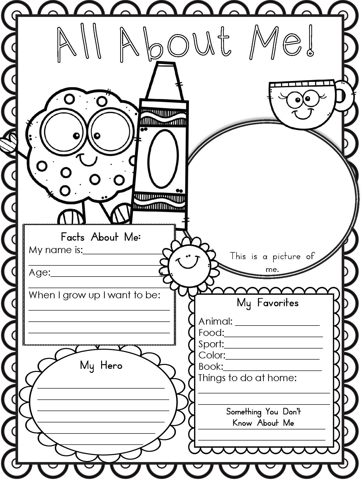 Free Printable All About Me Worksheet - Modern Homeschool Family pertaining to All About Me Printable Free