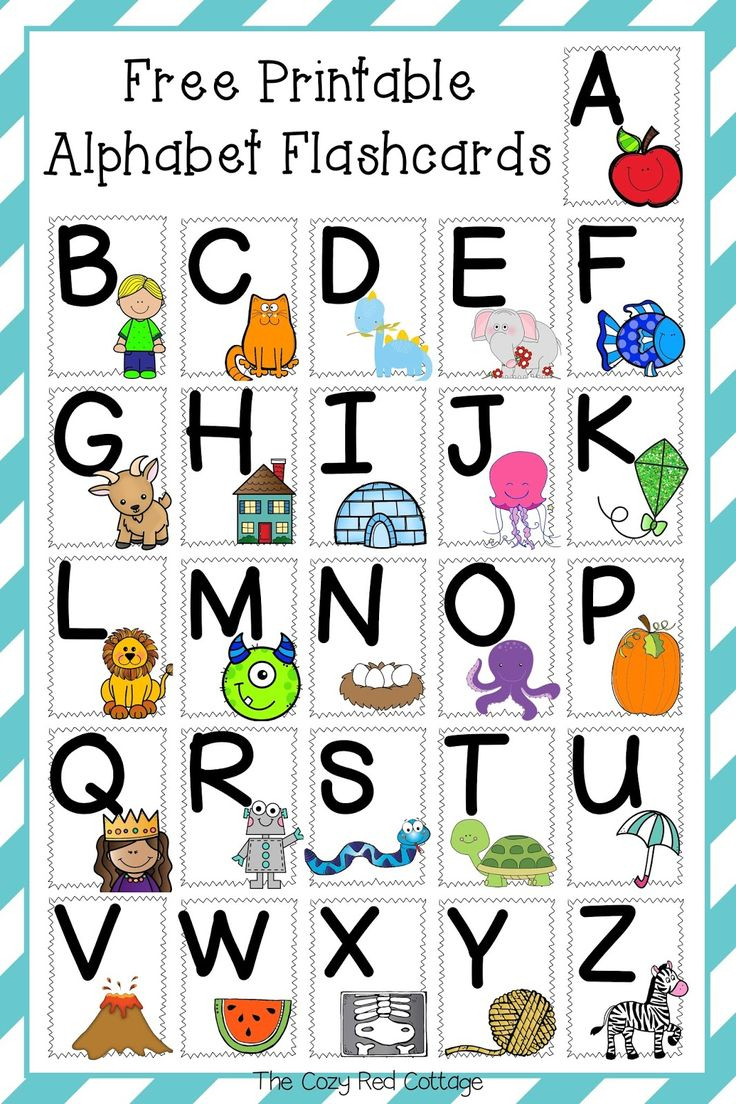 Free Printable Alphabet Flashcards pertaining to Free Printable Uppercase Letter Flashcards  Pintrest