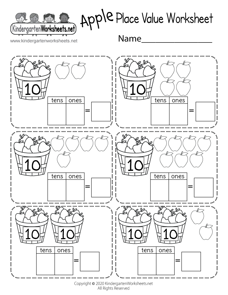 Free Printable Apple Place Value Worksheet regarding Free Printable Place Value Worksheets