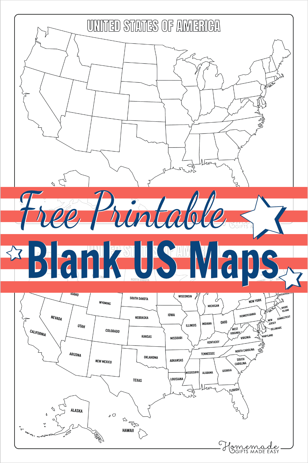 Free Printable Blank Us Map (Pdf Download) for Map of United States Free Printable