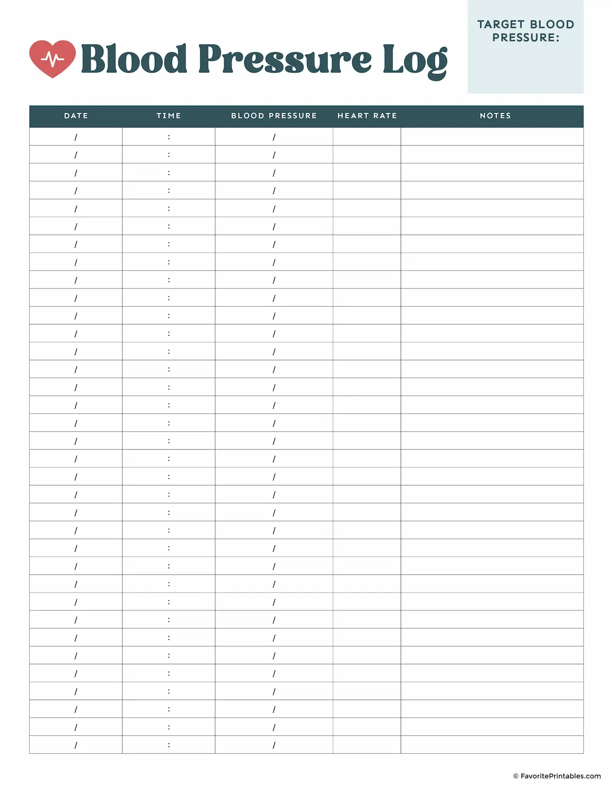 Free Printable Blood Pressure Log - Favorite Printables with regard to Blood Pressure Log Free Printable