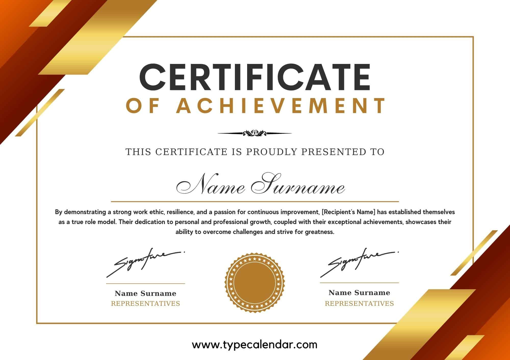 Free Printable Certificate Of Achievement Templates [Pdf, Word, Excel] pertaining to Free Printable Certificates of Achievement