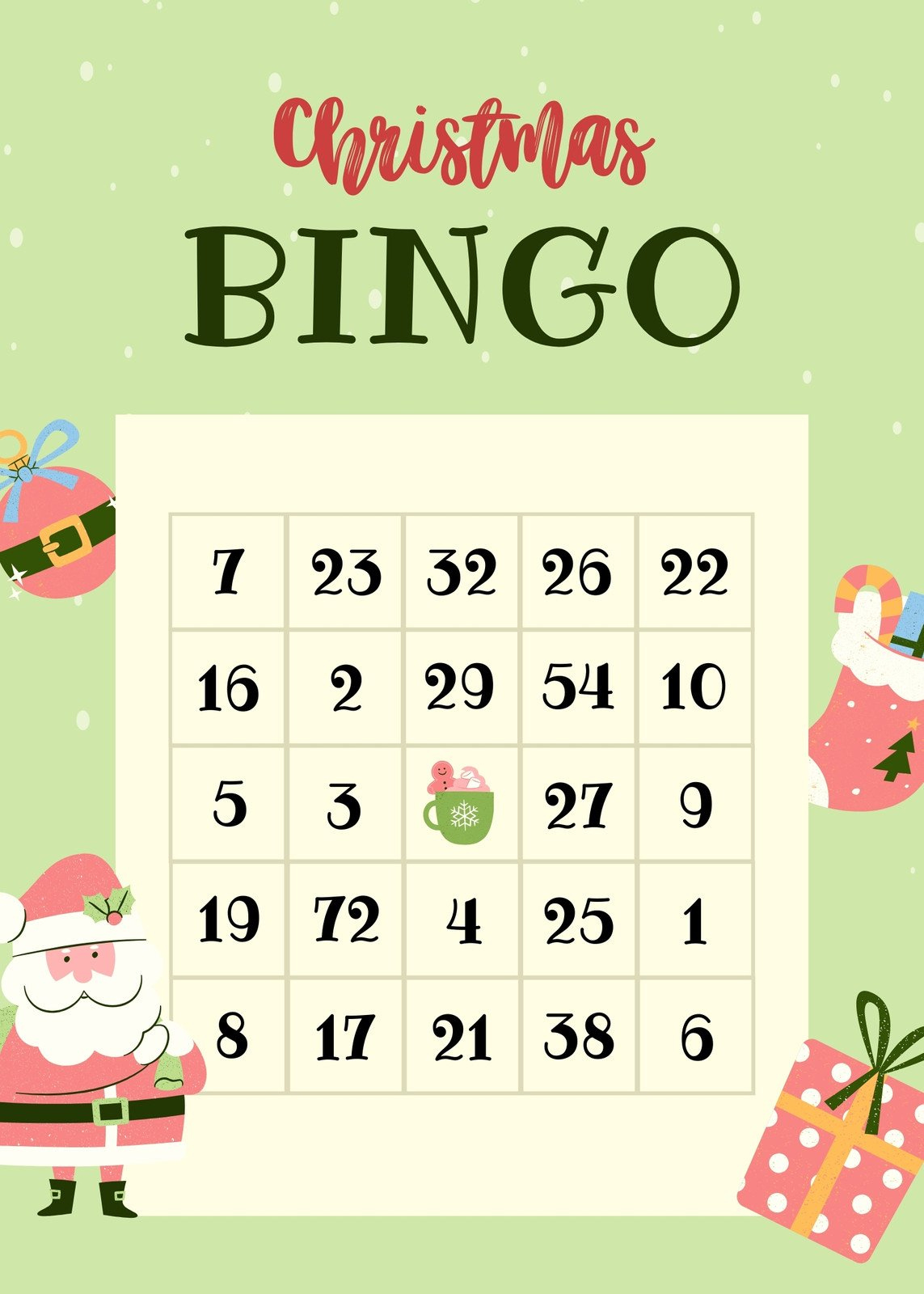 Free Printable Christmas Bingo Card Templates | Canva with regard to Free Printable Bingo Cards For Christmas
