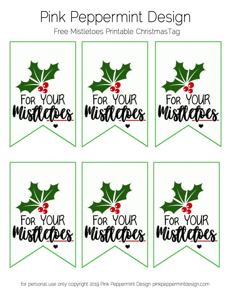 Free Printable Christmas Gift Tags : For Your Mistletoes — Pink inside For Your Mistletoes Free Printable Tag