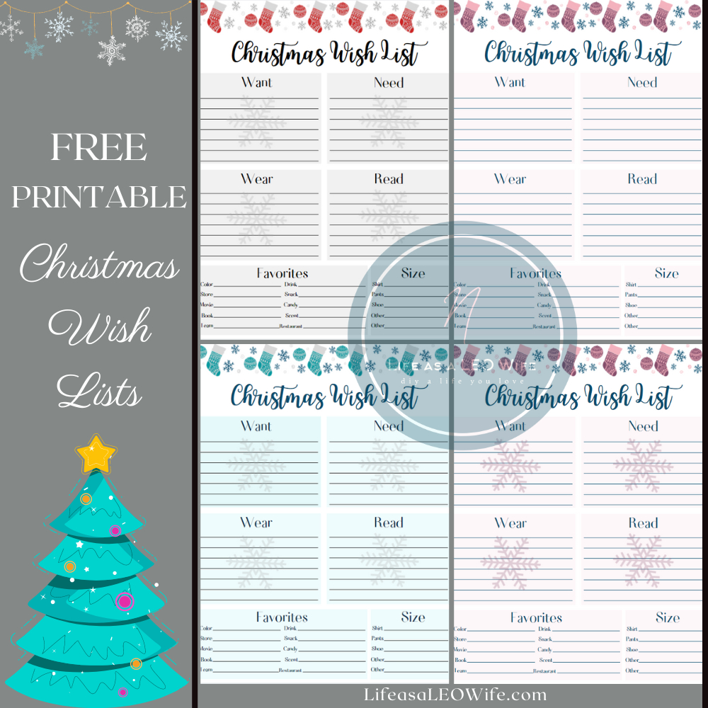 Free Printable Christmas Wish List - Life As A Leo Wife pertaining to Christmas Wishlist Template Free Printable