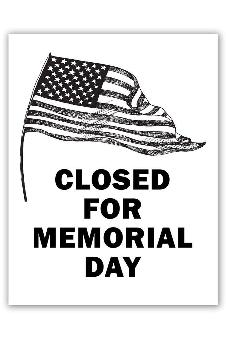 Free Printable Closed For Memorial Day Sign Set intended for Printable Closed Signs For Memorial Day