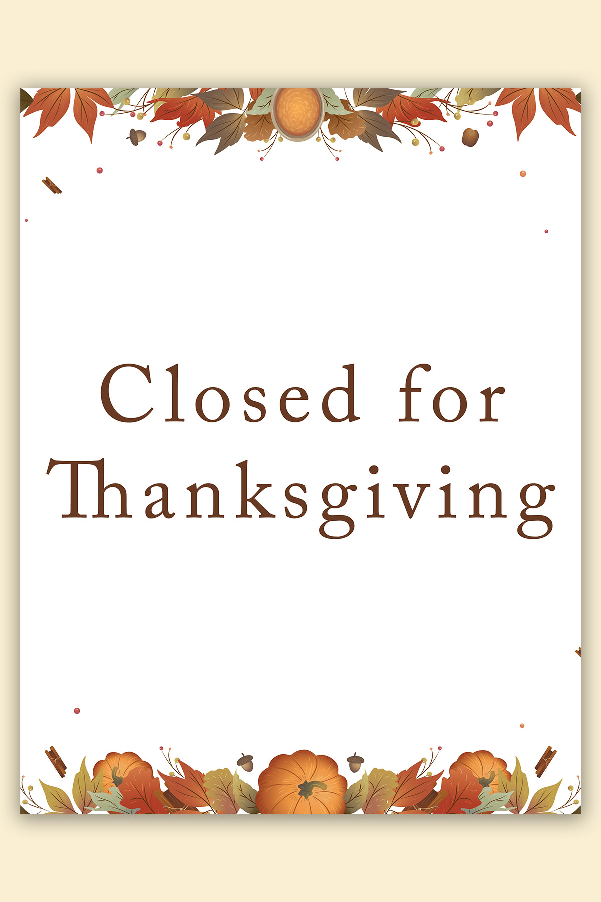 Free-Printable-Closed-For-Thanksgiving-Sign-Example-9 - Mom Envy inside Free Printable Closed For Thanksgiving Signs