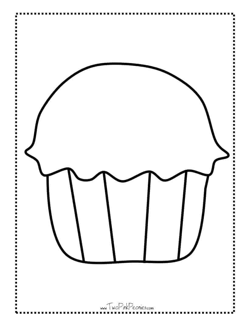 Free Printable Cupcake Templates {Free Instant Pdf Download} intended for Free Printable Cupcake Template
