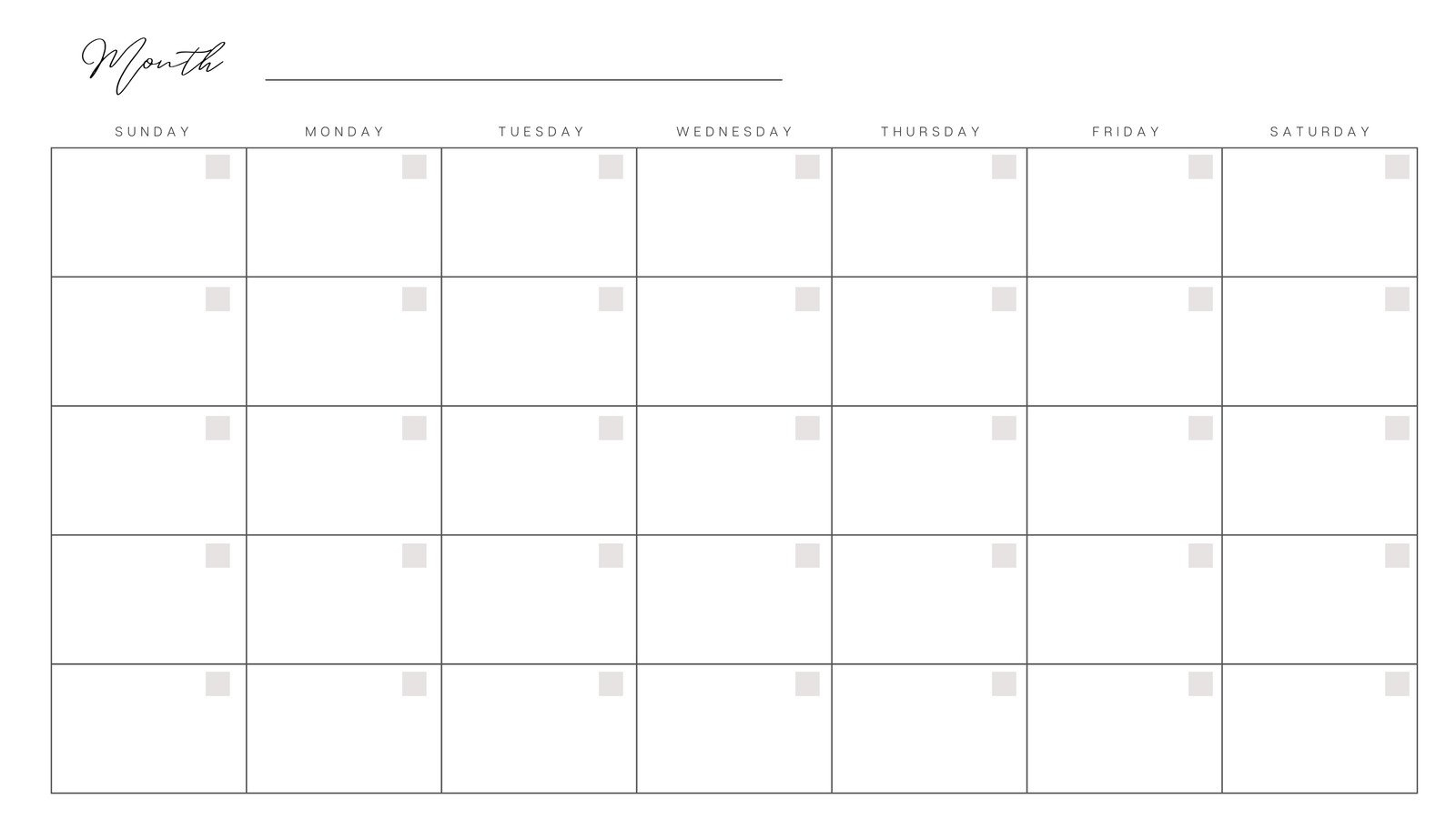 Free, Printable, Customizable Monthly Calendar Templates | Canva intended for Free Printable Blank Monthly Calendars