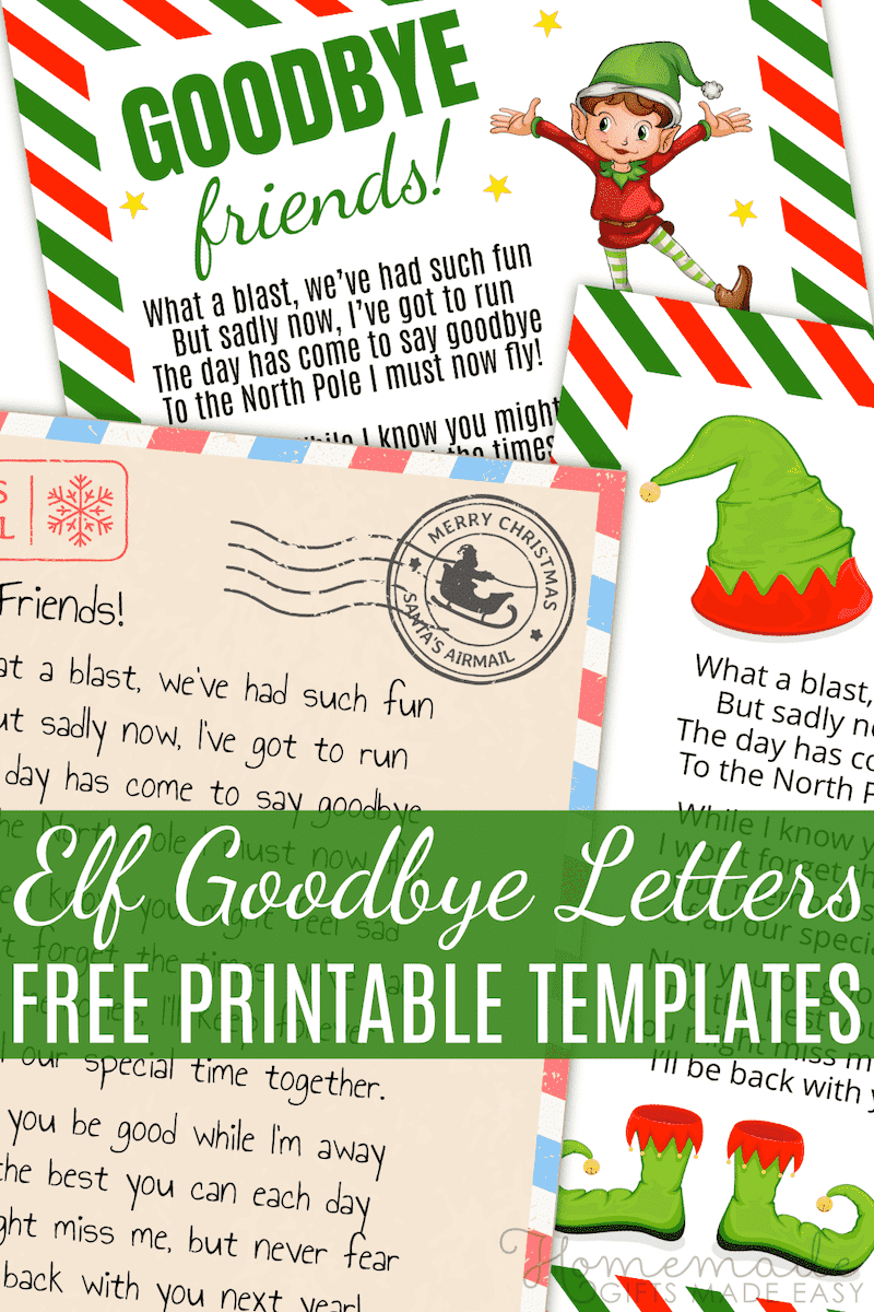 Free Printable Elf Goodbye Letters - Farewell From Elf On The Shelf! intended for Elf Goodbye Letter Free Printable