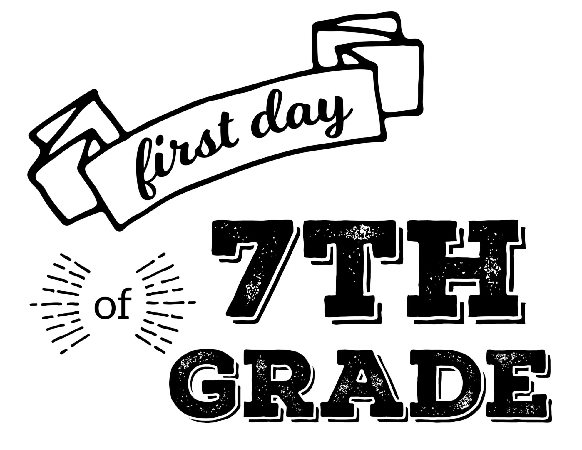Free Printable First Day Of School Signs - Paper Trail Design inside First Day Of 7Th Grade Sign Free Printable