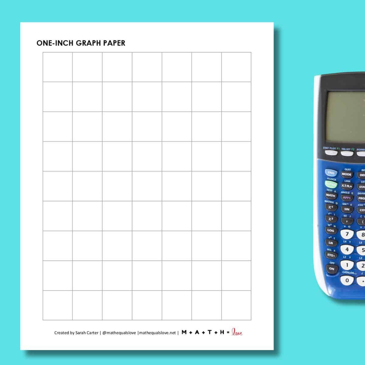 Free Printable Graph Paper (1 Inch Grid) Pdf Format for 1 Inch Grid Paper Printable