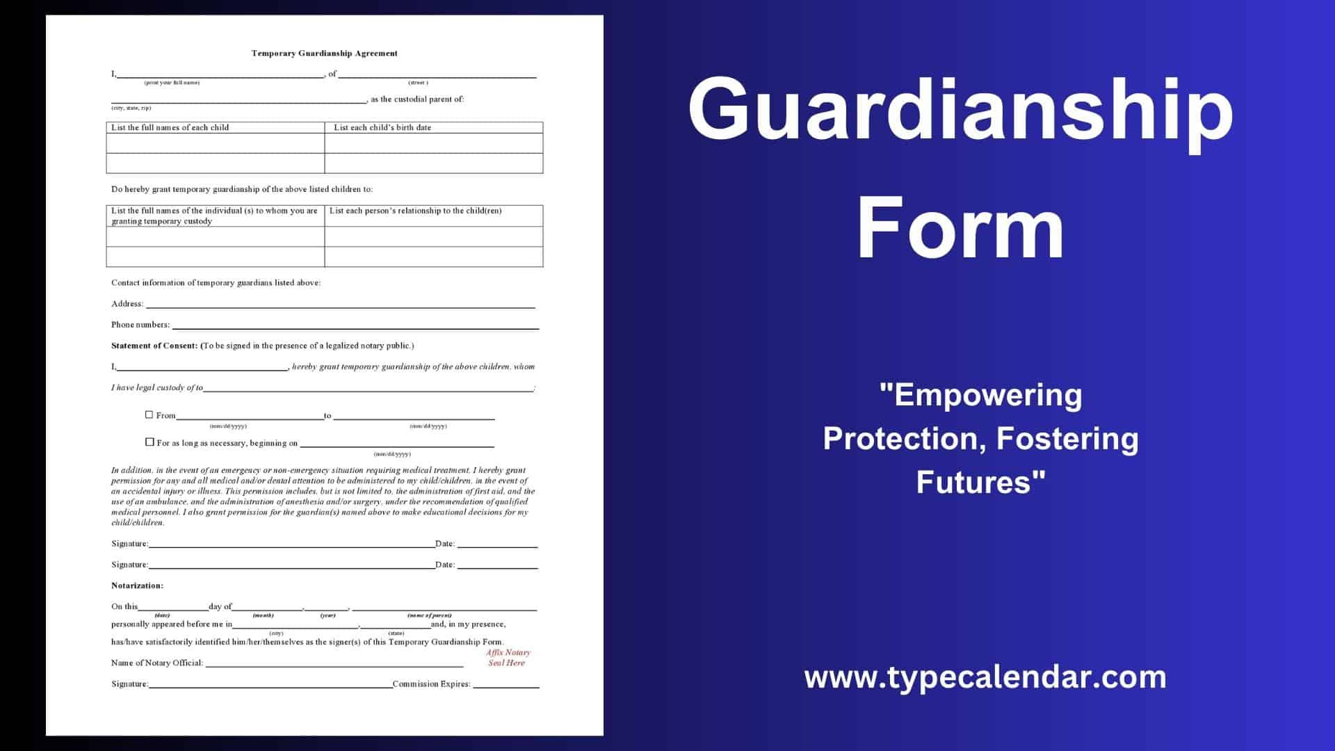 Free Printable Guardianship Form Templates [Pdf, Word] for Printable Legal Guardianship Forms