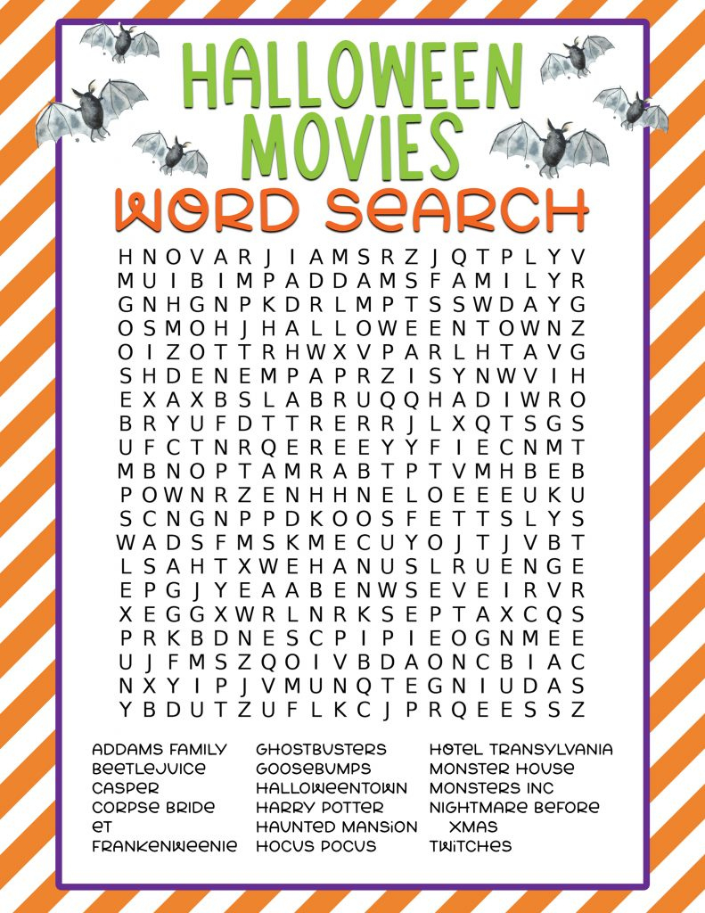 Free Printable Halloween Word Search - Pineapple Paper Co. pertaining to Halloween Printable Word Search Puzzles