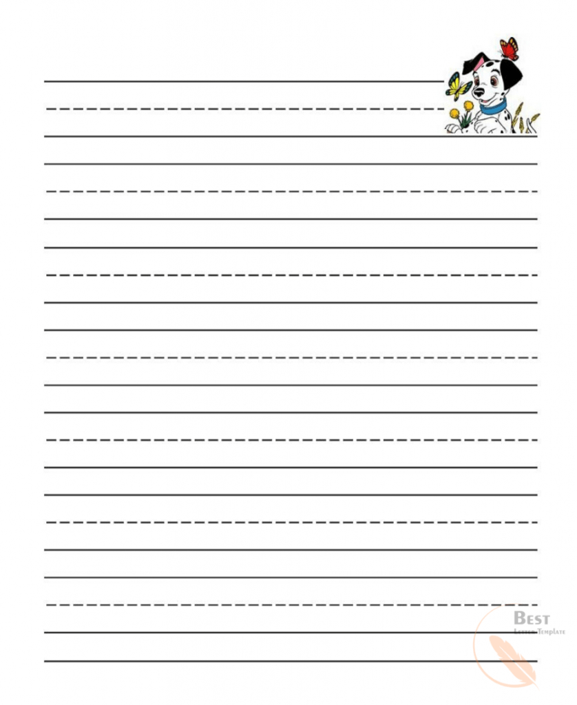 Free Printable Lined Paper Templates For Kids In Pdf within Free Printable Lined Paper Kindergarten