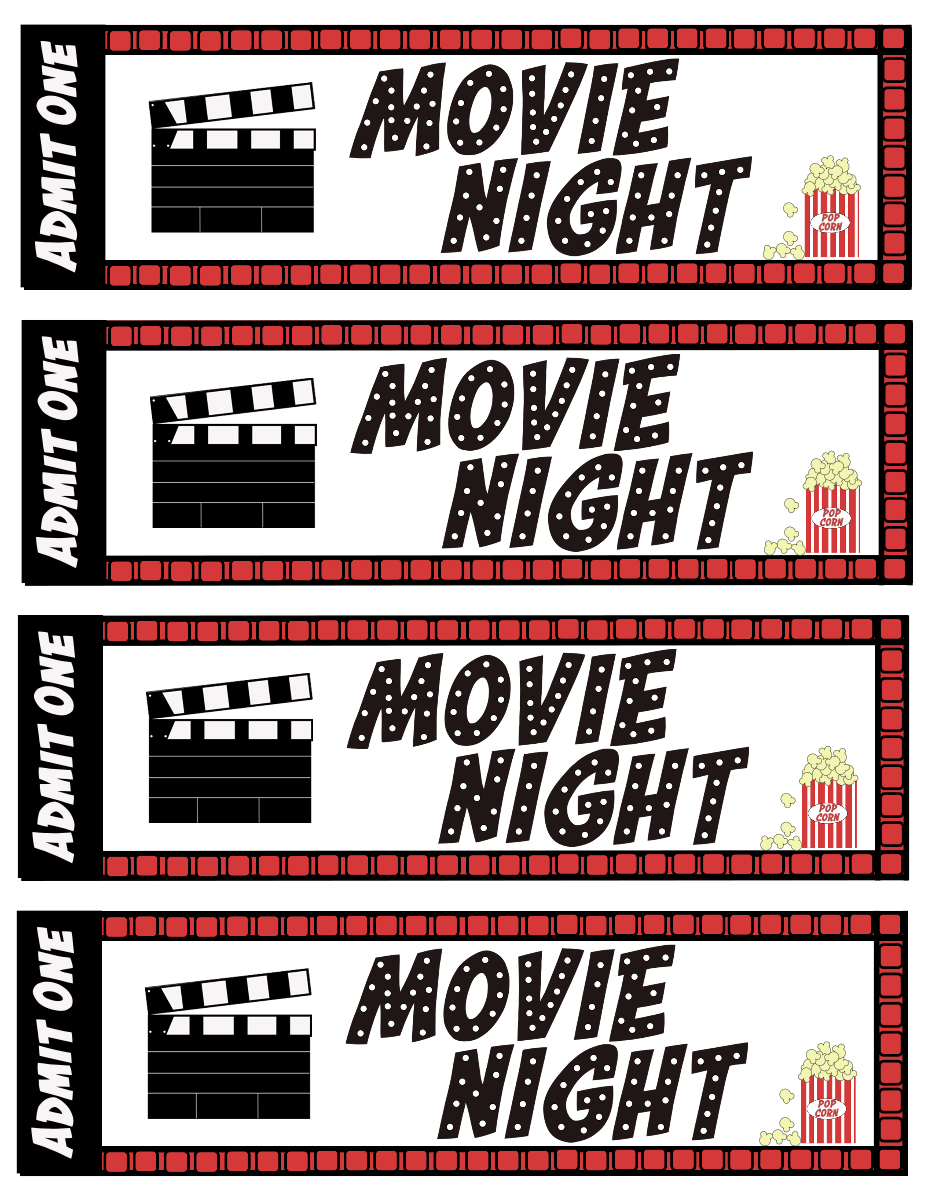 Free Printable Movie Night Tickets For Your Next Family Movie for Free Printable Movie Tickets