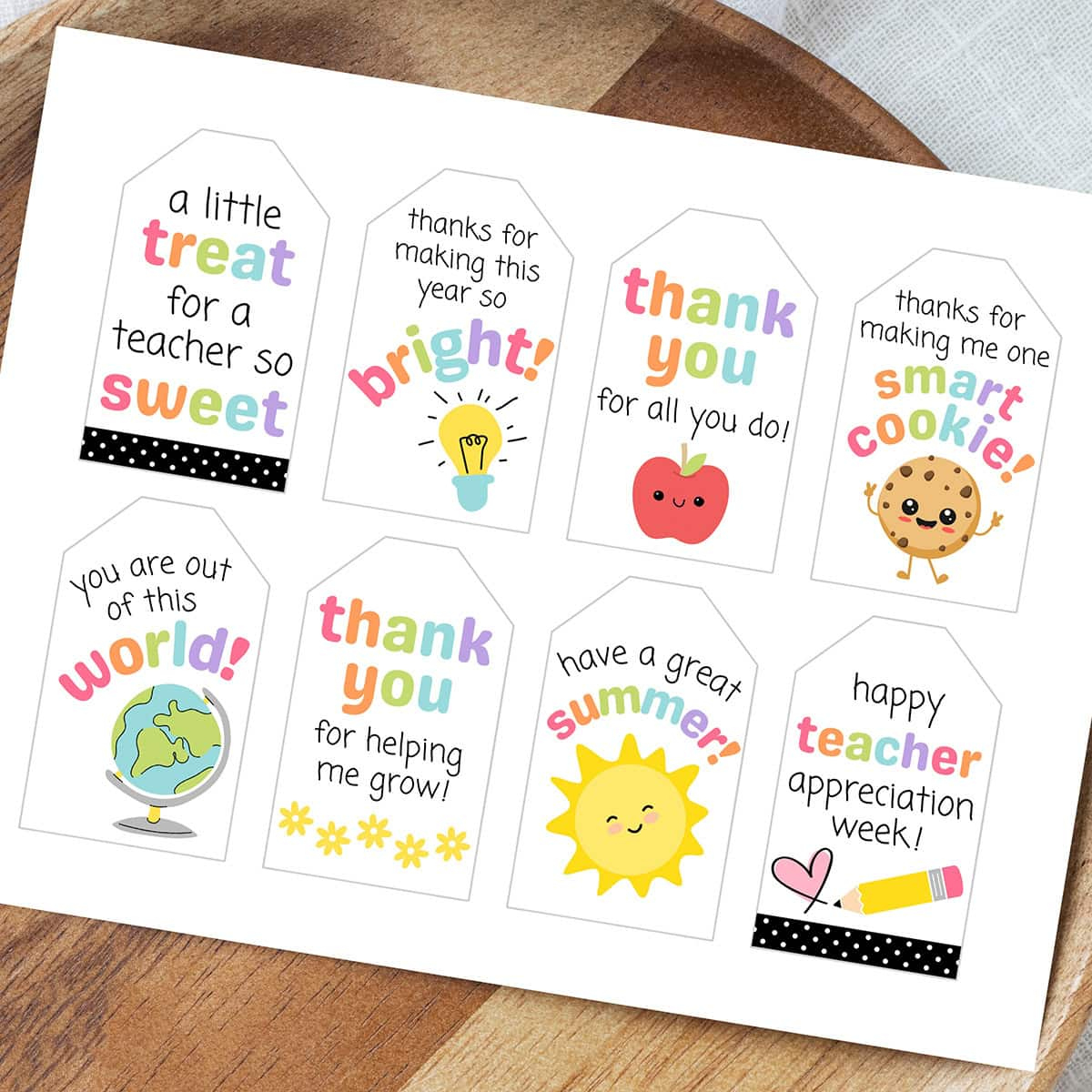Free Printable Teacher Appreciation Gift Tags - Aubree Originals intended for Free Teacher Appreciation Printable Tags
