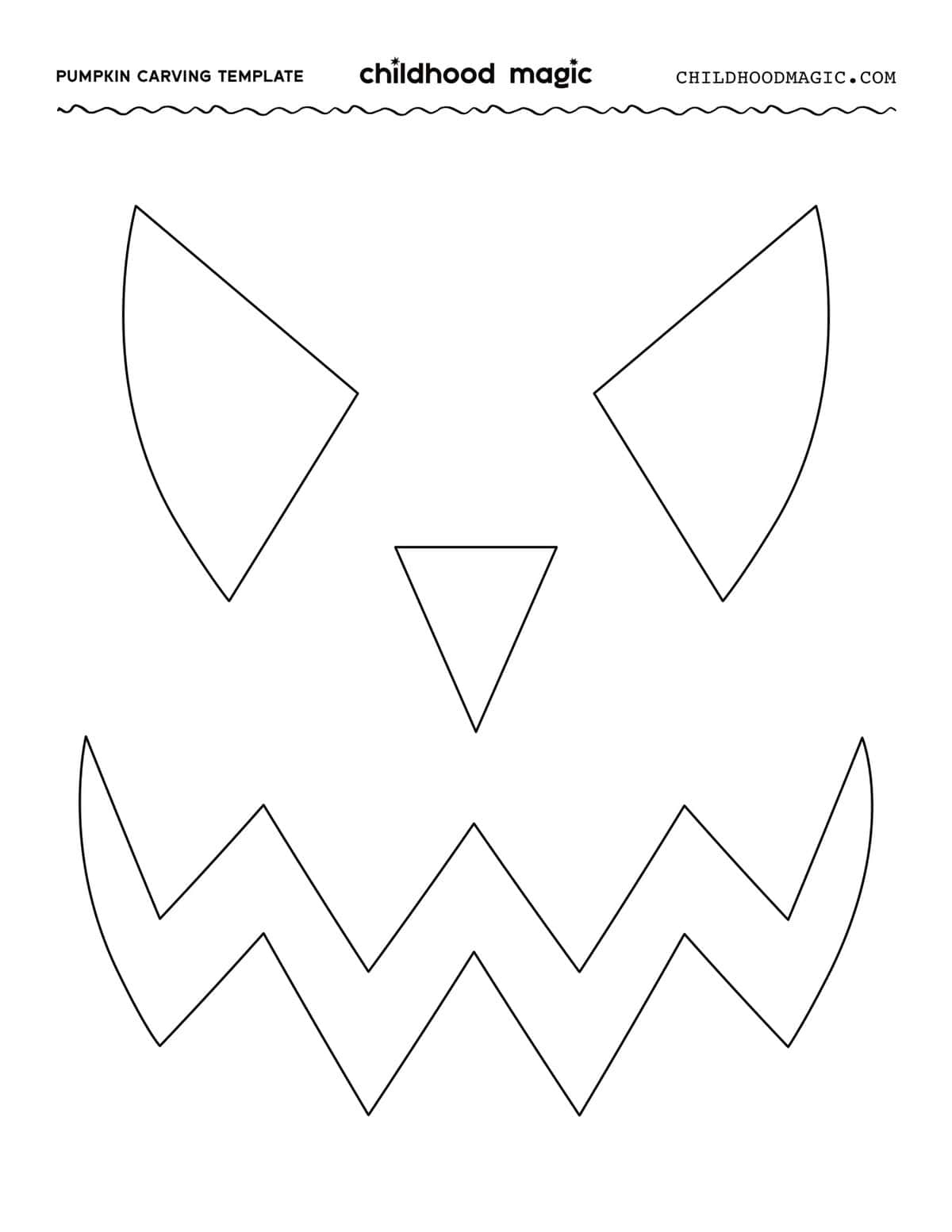 Free Printable Templates For Carving Pumpkins - Childhood Magic inside Printable Jack O Lantern Face