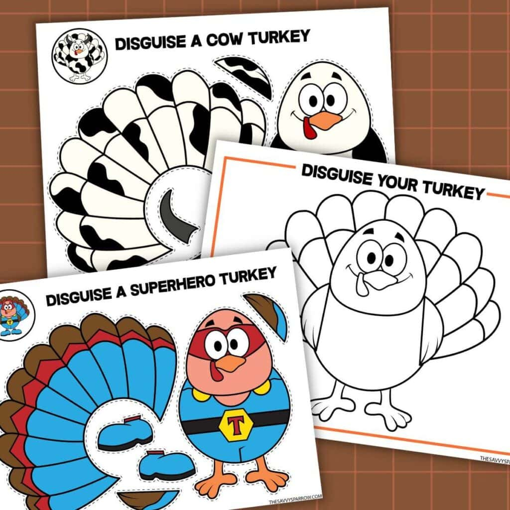 Free Printable Turkey In Disguise Templates To &amp;quot;Hide A Turkey&amp;quot; inside Turkey In Disguise Free Printable Template