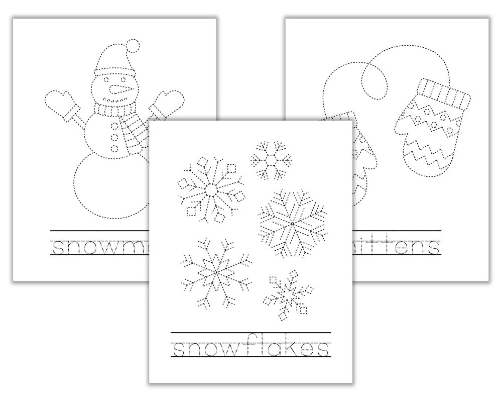 Free Printable Winter Tracing Worksheets For Preschoolers - The for Free Printable Winter Preschool Worksheets