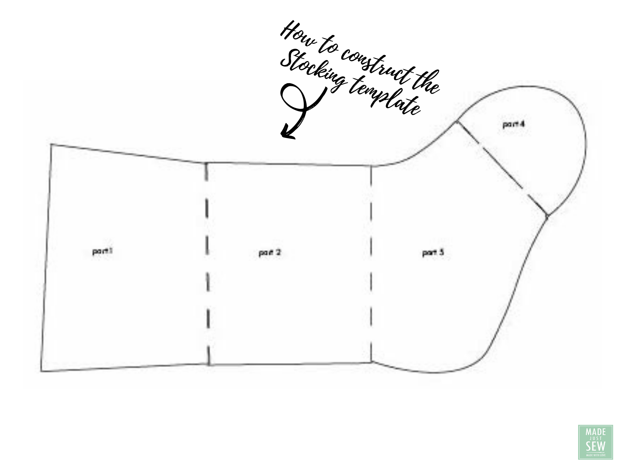 Free Quilted Christmas Stocking Pattern! — Made Just Sew within Free Printable Pattern For Christmas Stocking