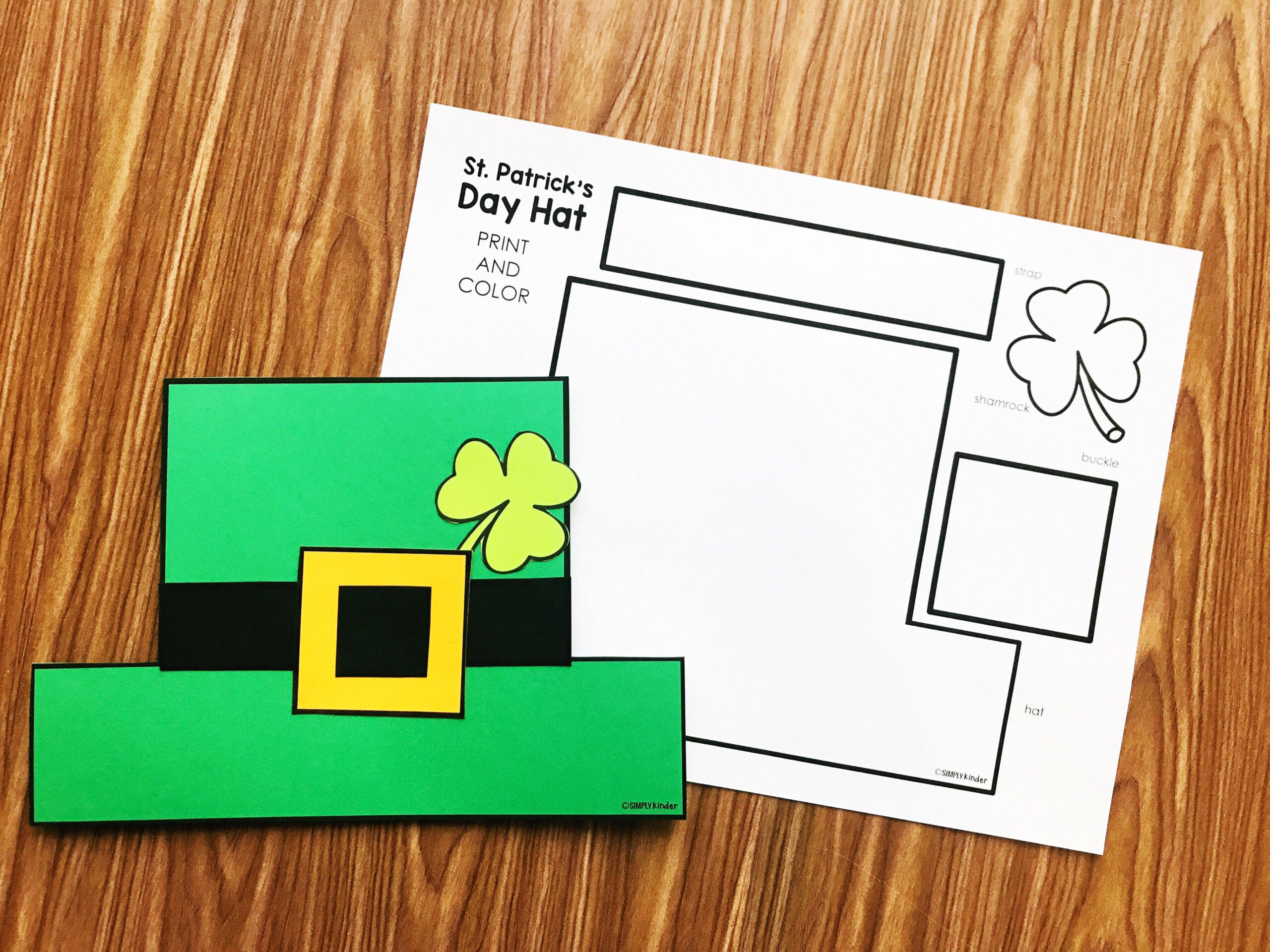 Free St. Patrick&amp;#039;S Day Hat - Simply Kinder with regard to Free Printable Leprechaun Hat Template