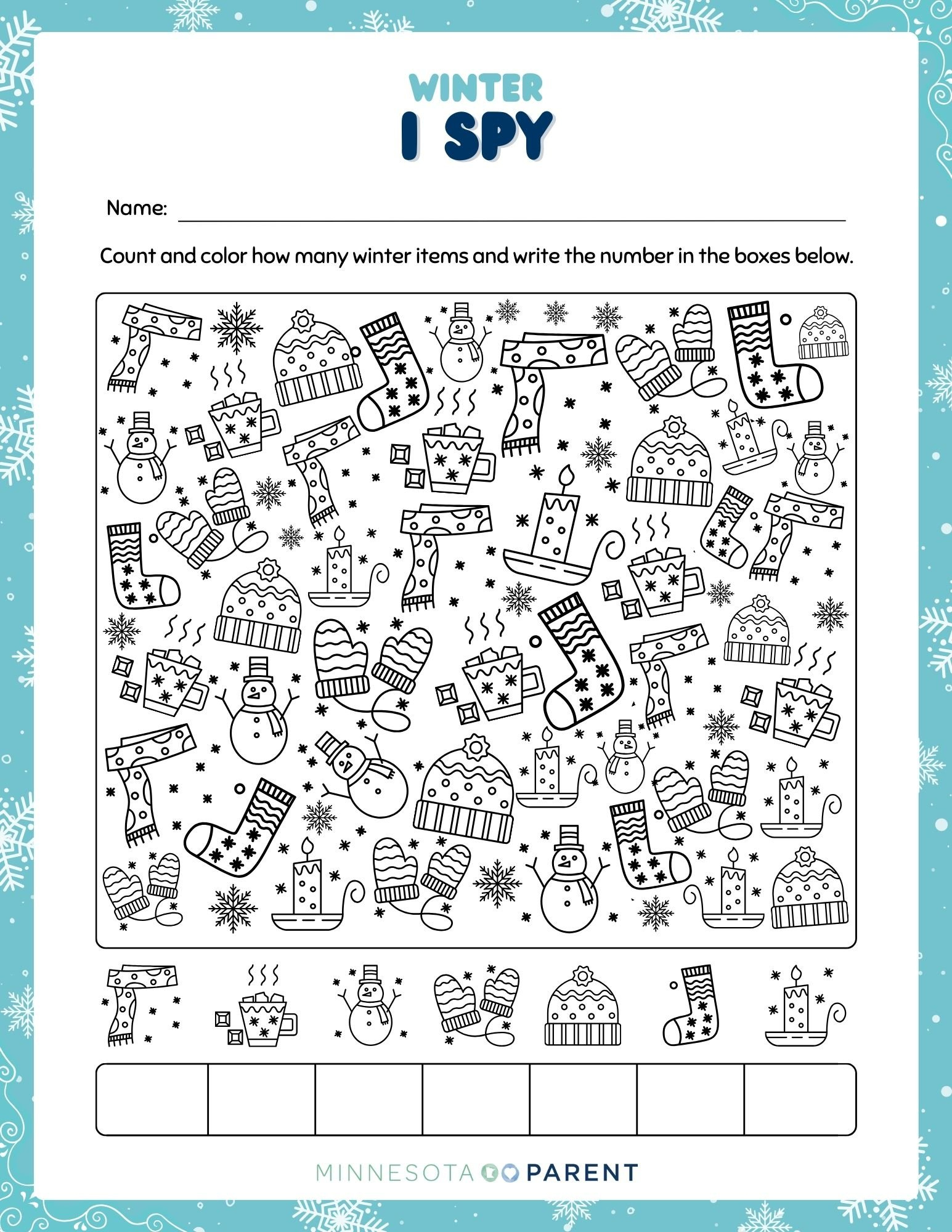 Free Winter Printables And Activity Pages For Kids - Minnesota Parent intended for Free Printable Activity Sheets For Kids