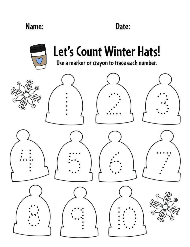 Free Winter Worksheets For Preschool! ⋆ The Hollydog Blog in Free Printable Winter Preschool Worksheets