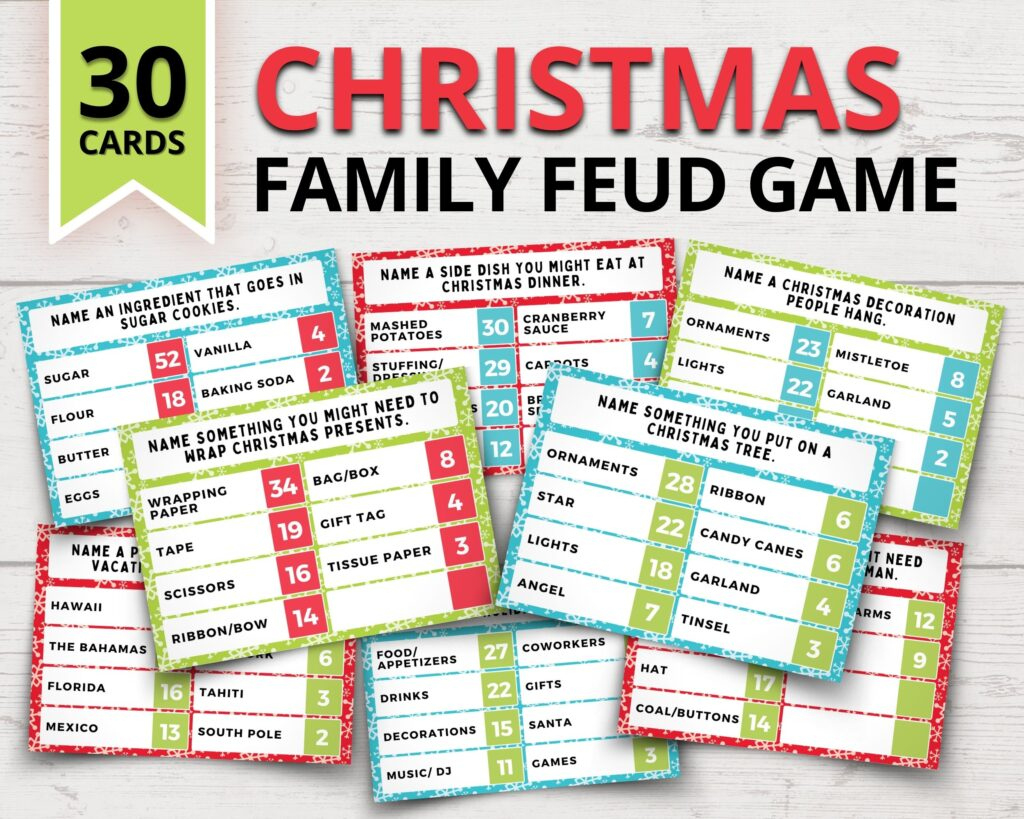 Fun Christmas Family Feud Questions To Play During The Holidays! regarding Christmas Family Feud Questions And Answers Printable