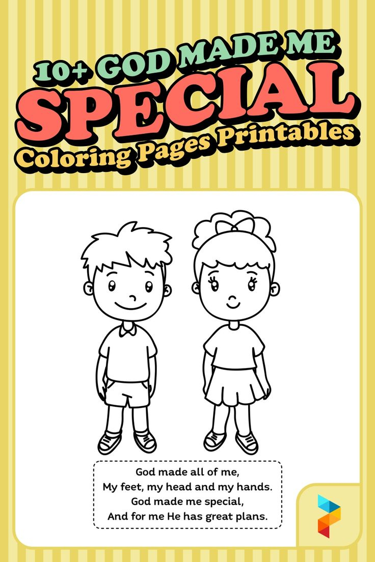 God Made Me Special Coloring Pages - 20 Free Pdf Printables in God Made Me Special Free Printable
