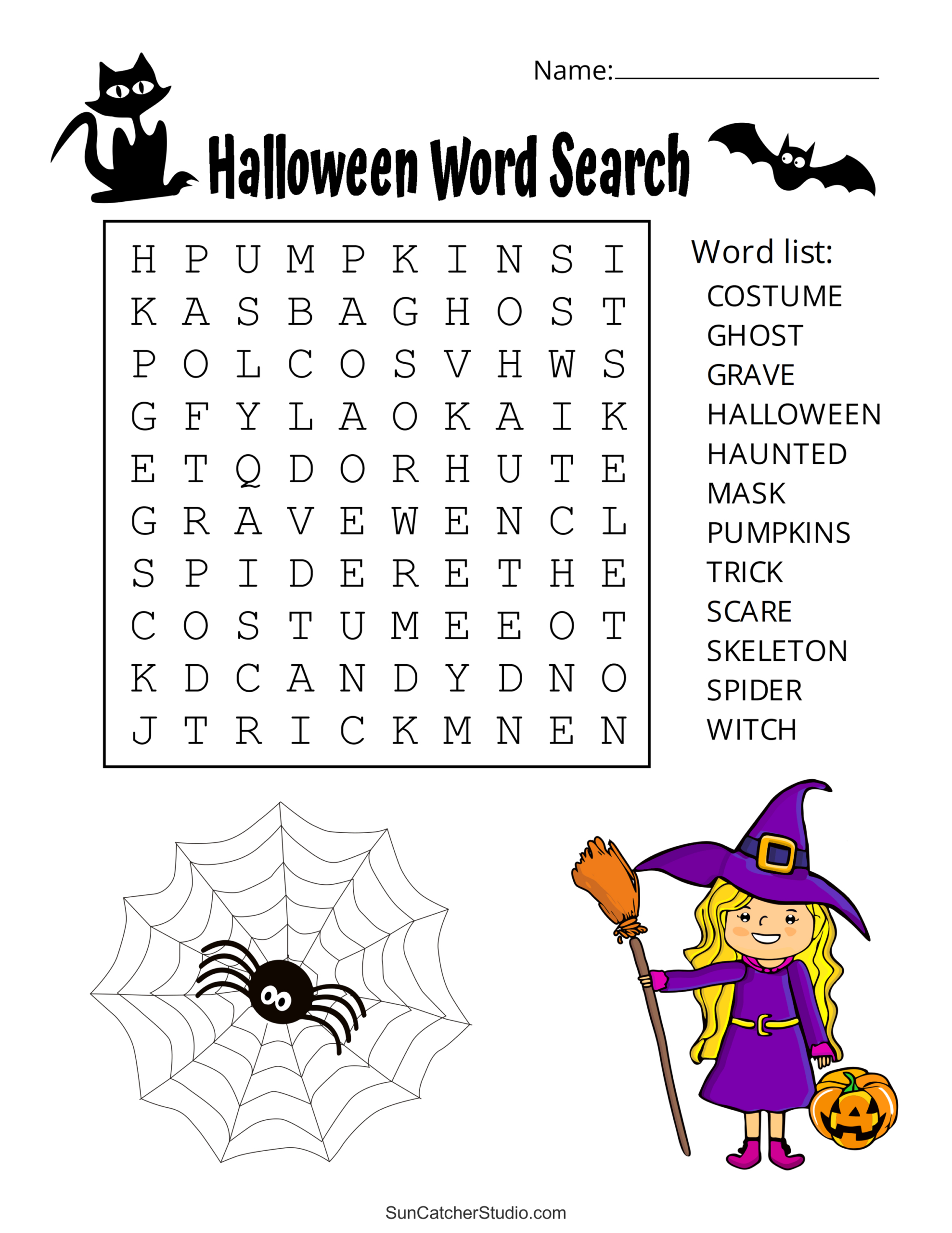 Halloween Word Search (Free Printable Puzzles) – Free Printables inside Halloween Printable Word Search Puzzles