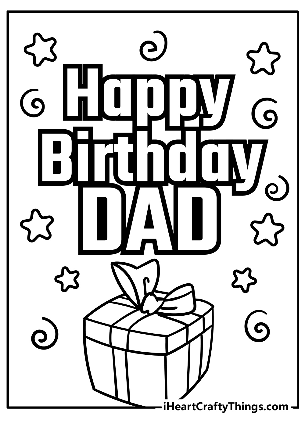 Happy Birthday Dad Coloring Pages (100% Free Printables) pertaining to Happy Birthday Dad Cards Printable
