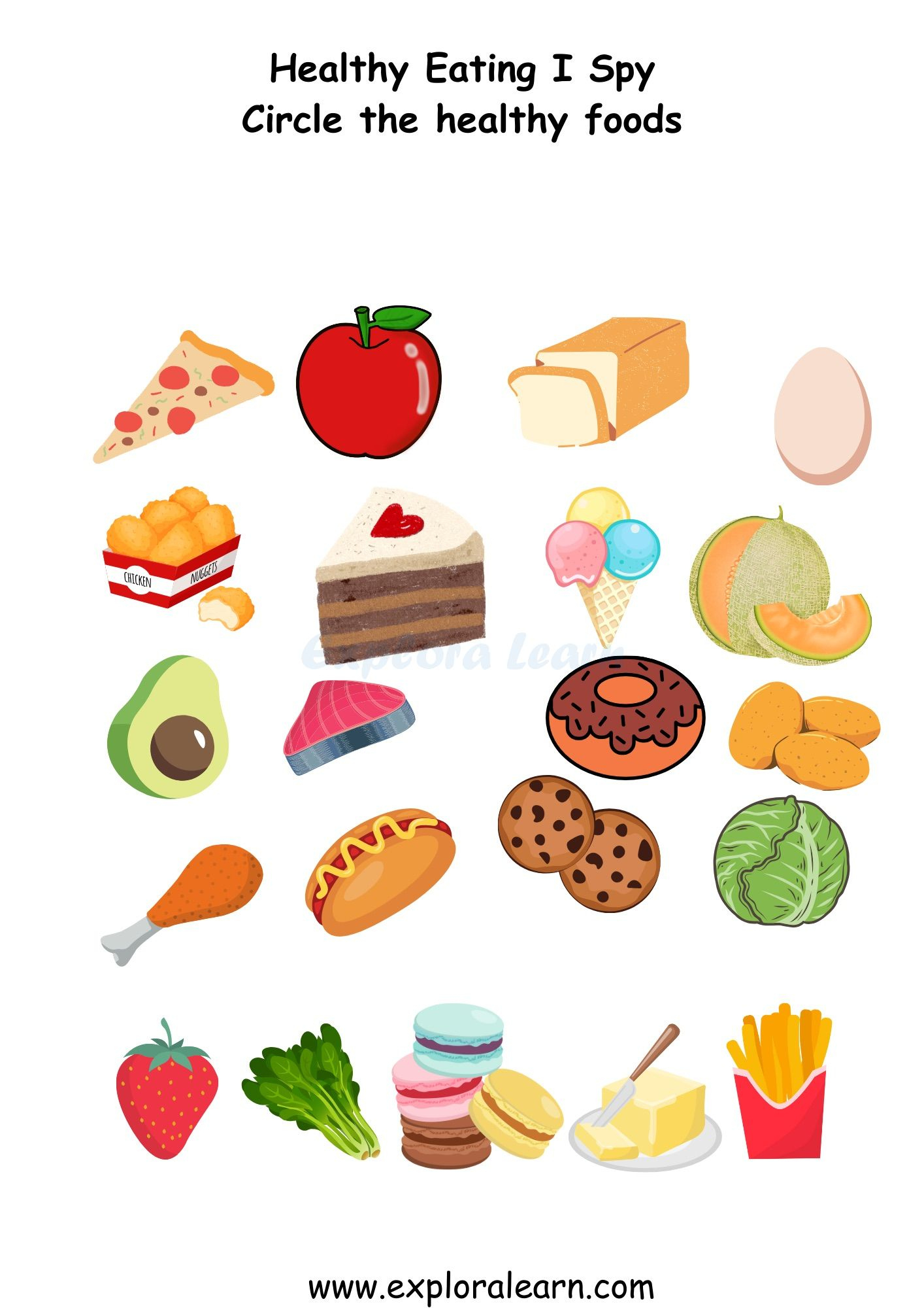 Healthy-Unhealthy Food Worksheets For Preschool And Kindergarten 2 with regard to Printable Healthy And Unhealthy Food