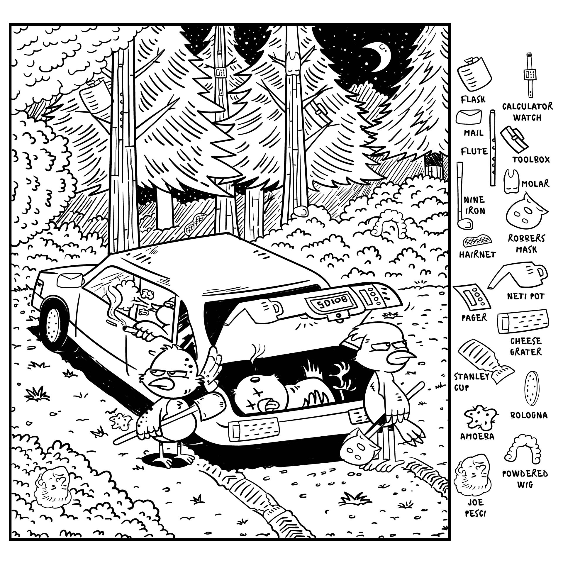 Hidden In Plain Sight inside Find The Hidden Objects Printable For Adults