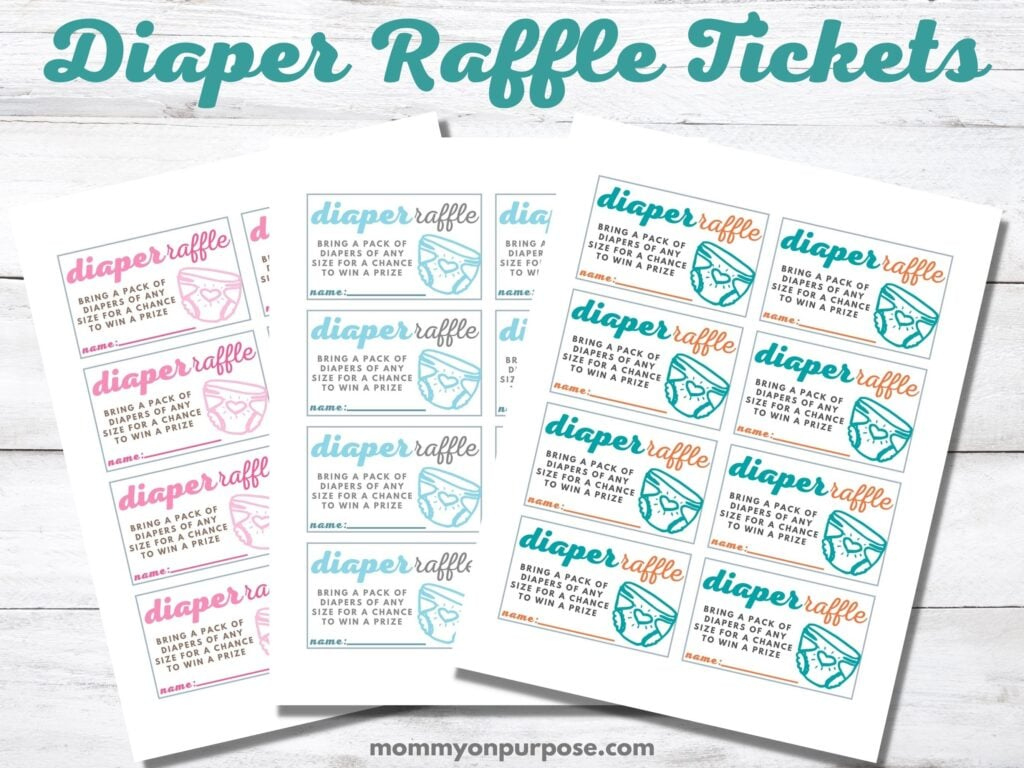 How To Do A Diaper Raffle (With Free Printable Diaper Raffle Tickets) with regard to Diaper Raffle Tickets Free Printable