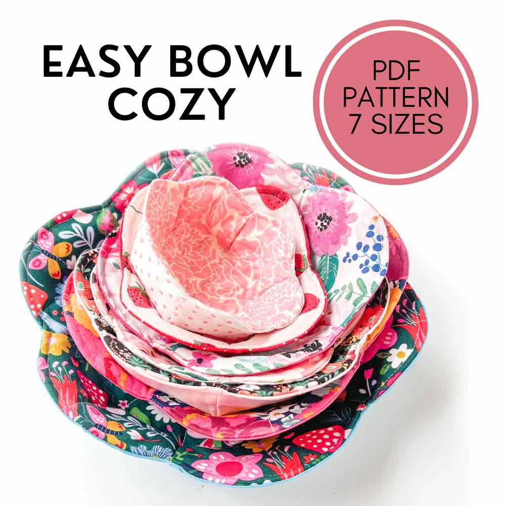 How To Make Bowl Cozies In 3 Sizes (Free Template) - Mindymakes within Free Printable Bowl Cozy Pattern