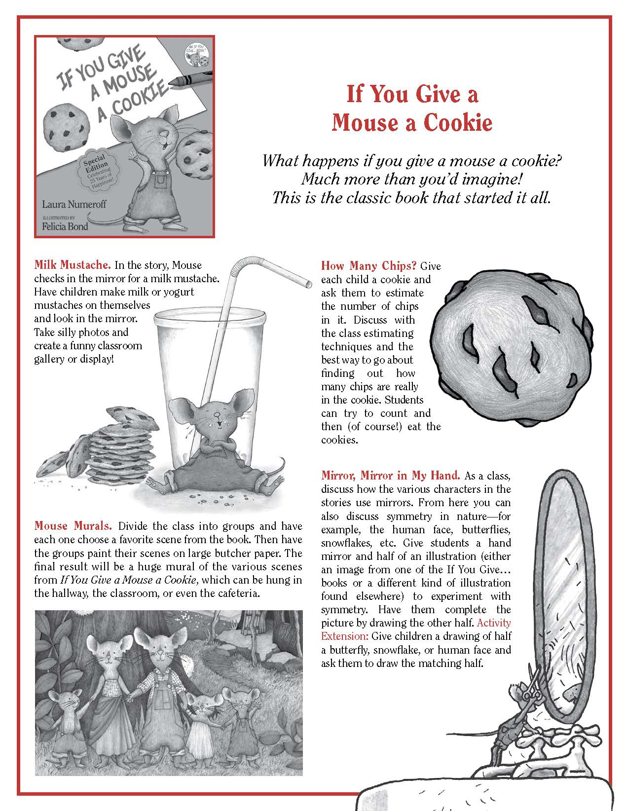 If You Give A Mouse A Cookie Teaching Guide with If You Give A Mouse A Cookie Printable Book