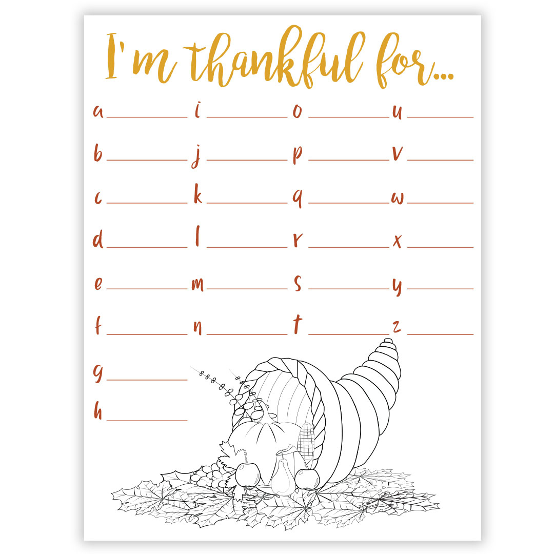 I&amp;#039;M Thankful For Gratitude Worksheet - Digital Download with Free Printable Gratitude Worksheets For Adults