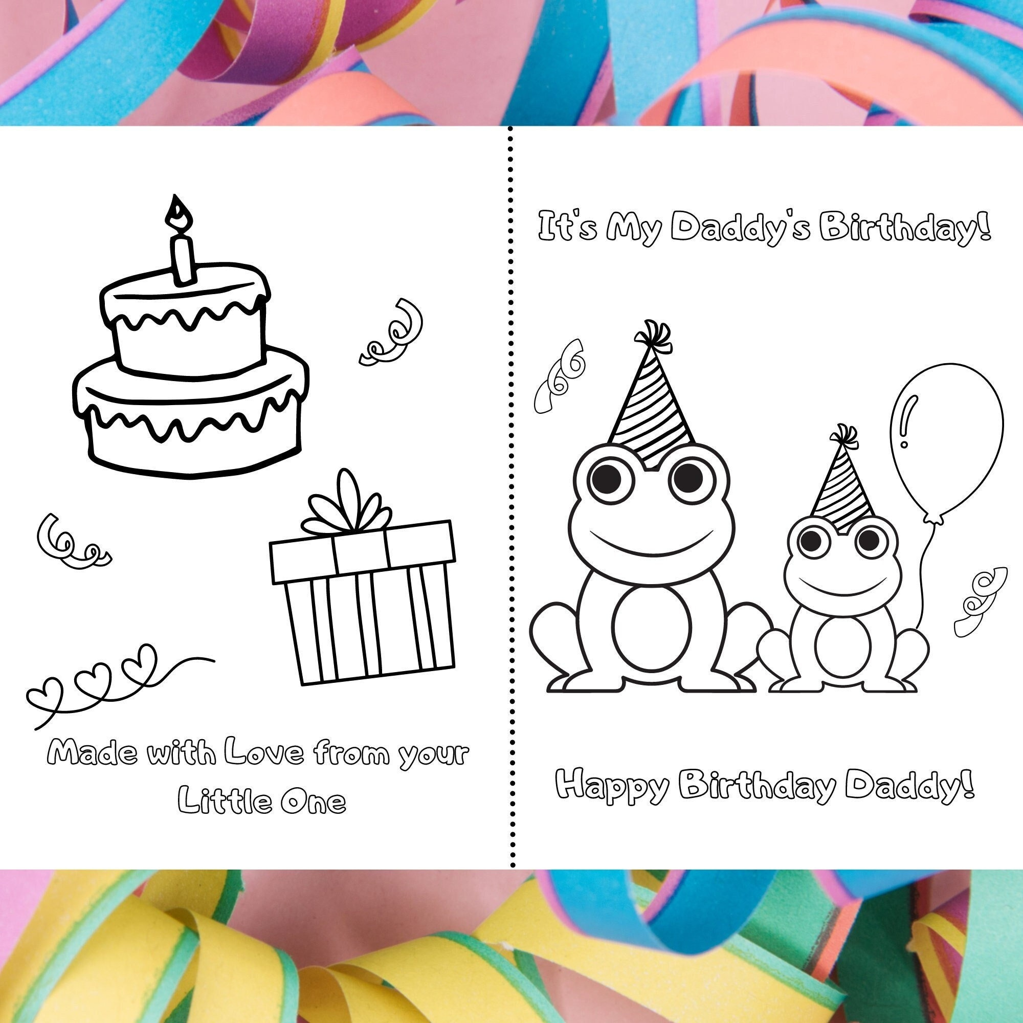 It'S My Daddy'S Birthday Printable Foldable Kid Birthday Card To within Happy Birthday Dad Printable Card