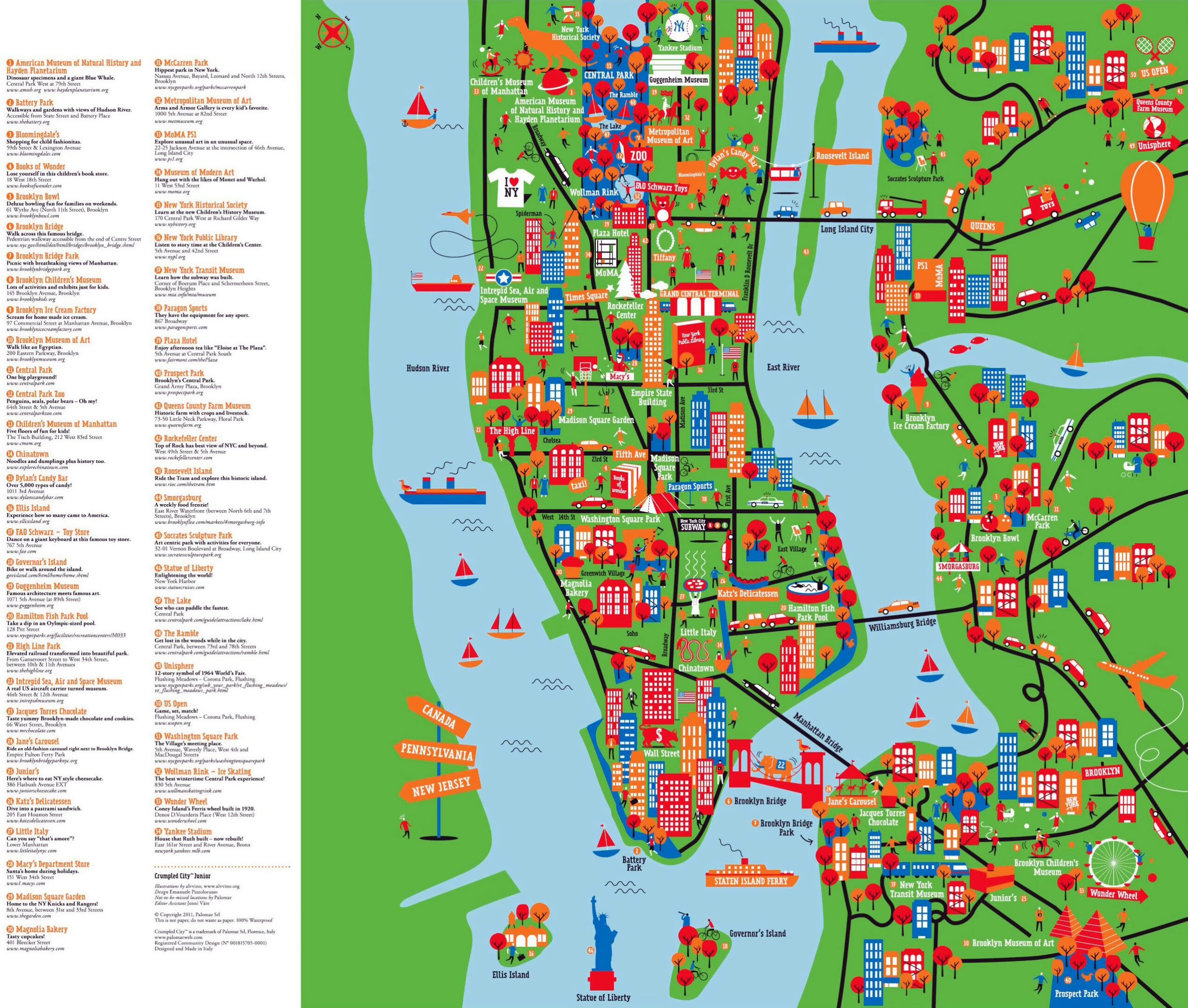 Large Detailed New York Tourist Attractions Map | New York | Usa for Map Of Nyc Attractions Printable