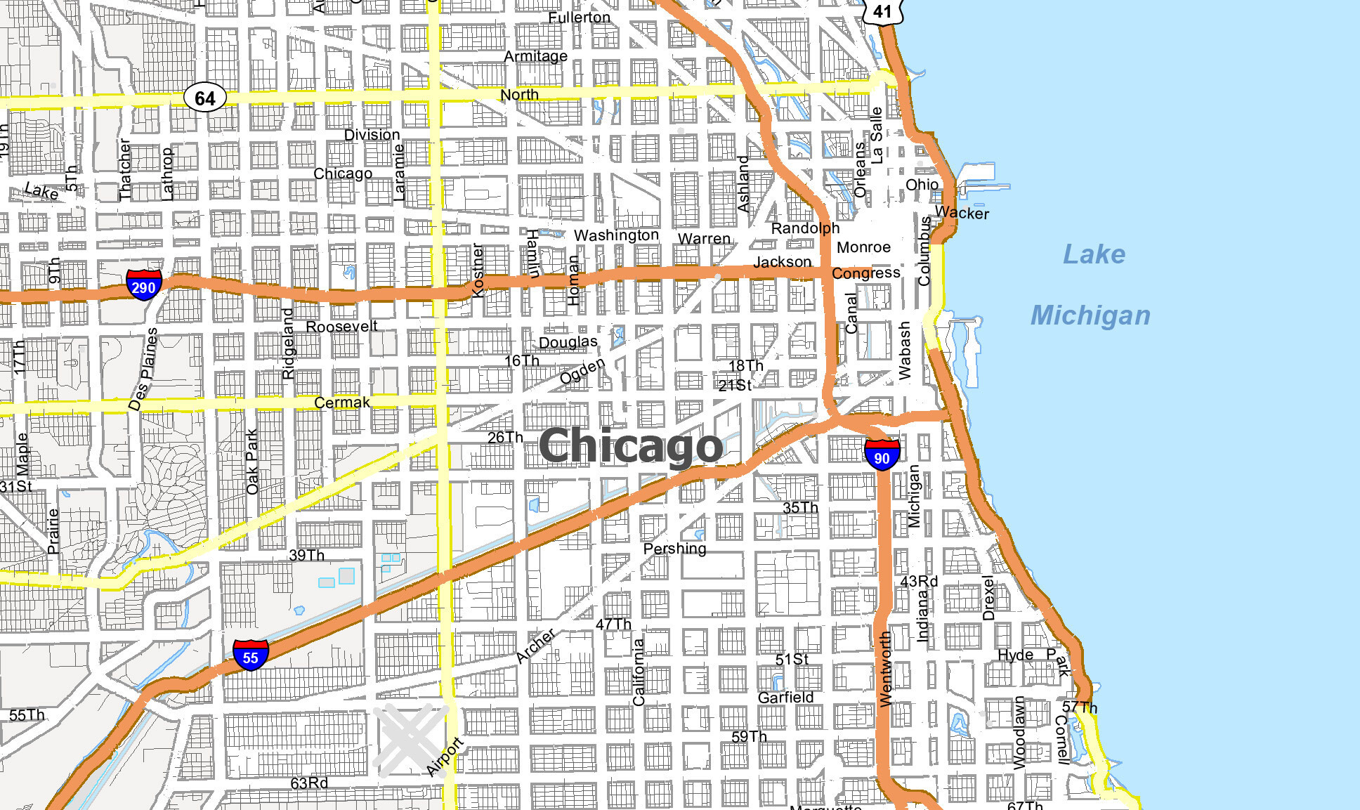 Map Of Chicago, Illinois - Gis Geography in Printable Map of Downtown Chicago