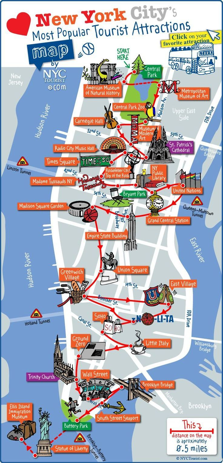 Map Of Nyc Tourist Attractions, Sightseeing &amp;amp; Tourist Tour | New within Map Of Nyc Attractions Printable