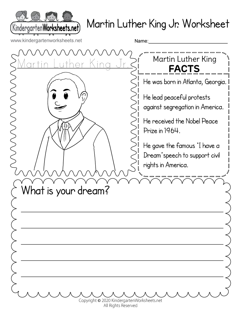 Martin Luther King Jr. Worksheet - Free Printable, Digital, &amp;amp; Pdf with Martin Luther King Free Printable Worksheets