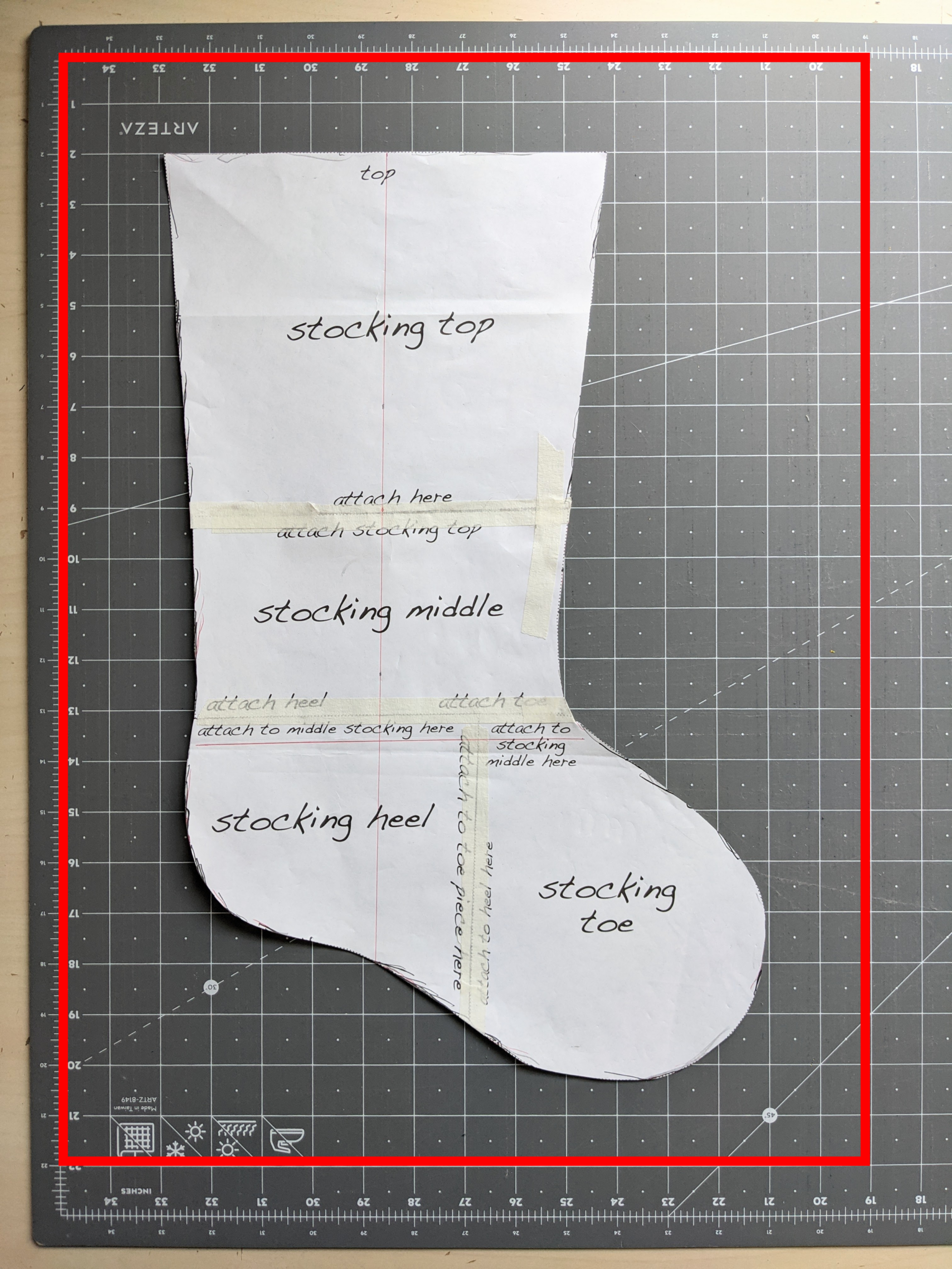 Minimalist Christmas Tree Stocking — Juniperus Threadworks within Pattern For a Christmas Stocking Free Printable