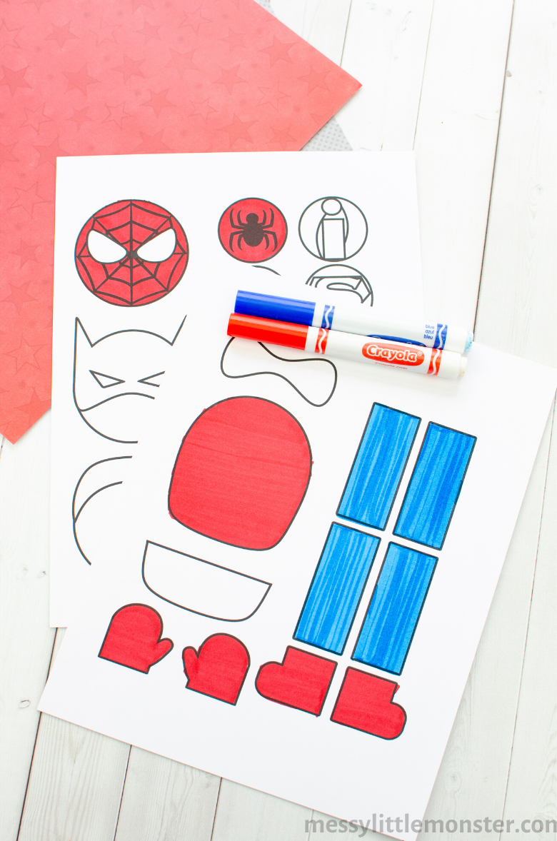 Mix And Match Superhero Craft (& Printable Superhero Template regarding Printable Superhero Arts And Crafts